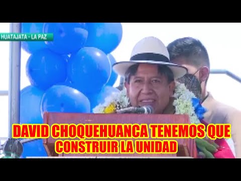 DAVID CHOQUEHUANCA  LLEGÓ HASTÁ MUNICIPIO DE HUATAJATA PARA CONSTRUCCIÓN CARRETERA HUARINA-TIQUINA