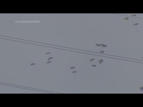 Further air drops parachuted in to Gaza Strip
