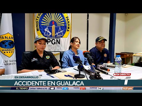 Autoridades dan detalles del accidente del bus donde viajaban migrantes, registrado en Gualaca