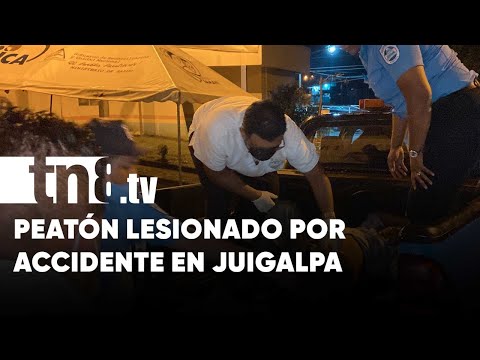 Peatón lesionado tras ser embestido por motociclista en Juigalpa, Chontales - Nicaragua