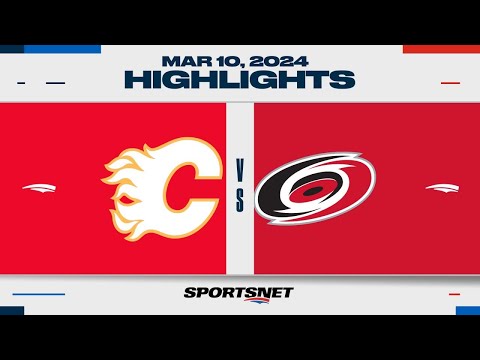 NHL Highlights | Flames vs. Hurricanes - March 10, 2024