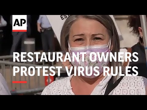Barcelona bar, restaurant owners protest virus rules