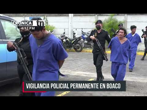 Caen 10 sujetos por delitos peligrosos gracias a la Policía en Boaco - Nicaragua