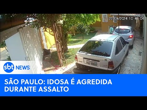 Idosa é agredida durante assalto em São Paulo | #SBTNewsnaTV (24/09/24)