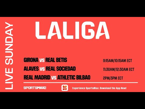 Watch the La Liga Matches LIVE | Sun. March. 31 | on SportsMax2, and the SportsMax App!
