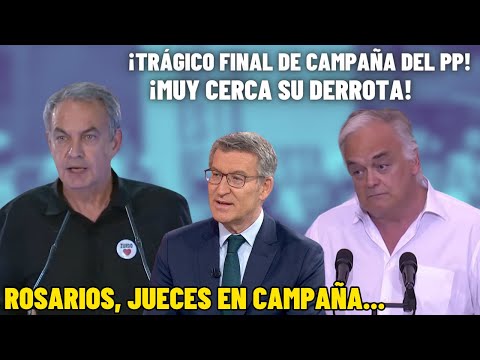 ¡PÁNICO en el PP! ZAPATERO el AMARGA el FINAL de campaña a FEIJÓO