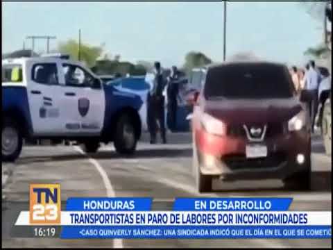 Transportistas en paro de labores por inconformidades en Honduras