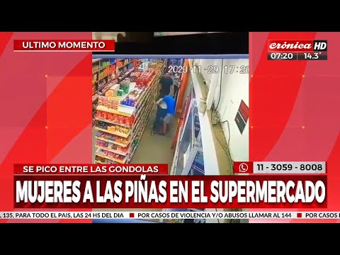 Dos mujeres terminaron a las piñas en un supermercado de Villa Elisa