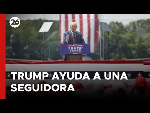 EEUU | Trump dejó la protección de un vidrio antibalas para ayudar a una seguidora | #26Global