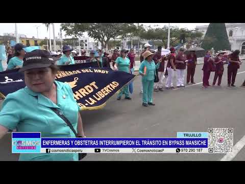 Trujillo: enfermeras y obstetras interrumpieron el tránsito en Bypss Mansiche