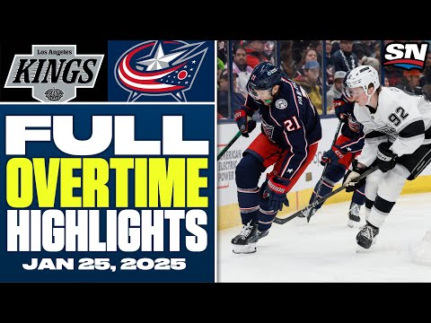 Los Angeles Kings at Columbus Blue Jackets | FULL Overtime Highlights - January 25, 2025