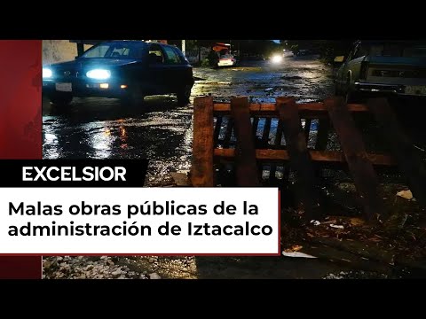 Baches en Iztacalco frente administración de Armando Quintero