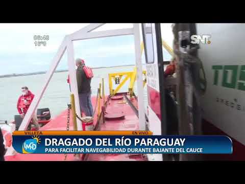 Realizan dragado en el Río Paraguay para facilitar navegabilidad