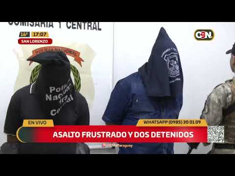 Asalto frustrado y dos detenidos en San Lorenzo