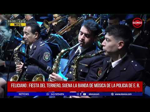 La Banda de Música de la Policía en la Fiesta del Ternero en Feliciano
