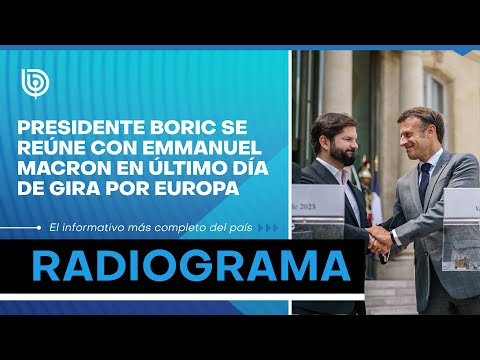 Presidente Boric se reúne con Emmanuel Macron en último día de gira por Europa
