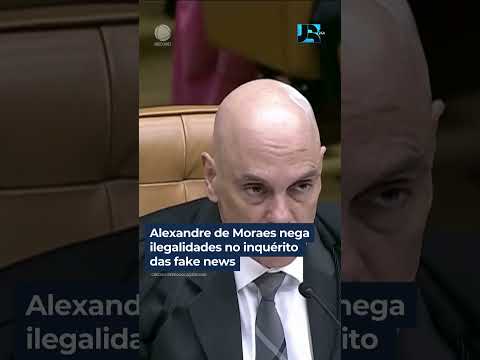 Alexandre de Moraes nega ilegalidades no inquérito das fake news #shorts #jornaldarecord #jr24h