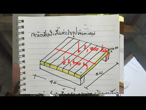 นายช่างดอย4.0 คำนวณน้ำหนักพื้นสำเร็จรูปลงบนคาน