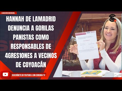 HANNAH DE LAMADRID DENUNCIA A GORILAS PANISTAS COMO RESPONSABLES DE 4GRES10NES A VECINOS DE COYOACÁN