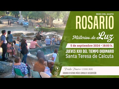 SANTO ROSARIO de hoy Jueves (Misterios Luminosos) en DIRECTO desde PRADO NUEVO a las 18:00 h.