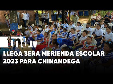 Llega a Chinandega la tercera merienda escolar 2023 - Nicaragua