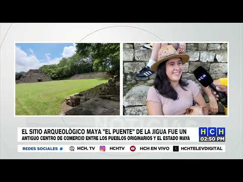 Turistas disfrutan de los atractivos que ofrecen el sitio arqueológico maya El puente en Copán
