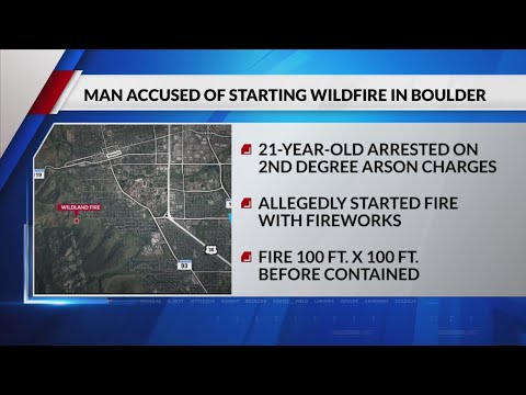Man accused of starting wildfire with fireworks in Boulder