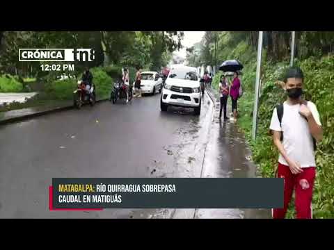 Fuertes lluvias en Matiguás: Casas afectadas por desborde del Río Quirragua - Nicaragua