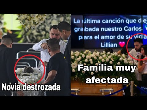 Imágenes desgarradoras: Sepelio de Carlos Parra, así le dan el último adios su familia y esposa