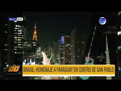 Brasil: Homenaje a Paraguay en el centro de San Pablo