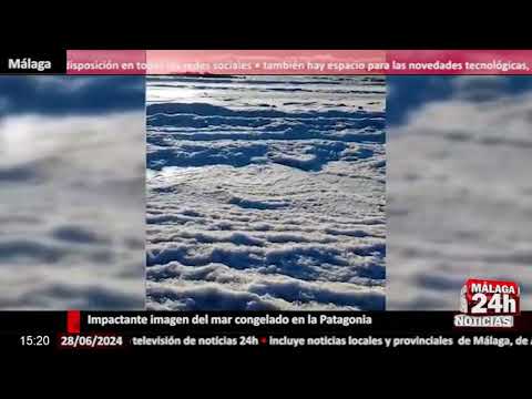 Noticia - Impactante imagen del mar completamente congelado en la Patagonia