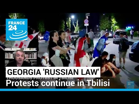 Protests against Russian law continue in Tbilisi, spread to Georgia's second-largest city