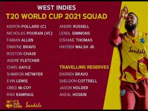 WI Names T20 World Cup Squad