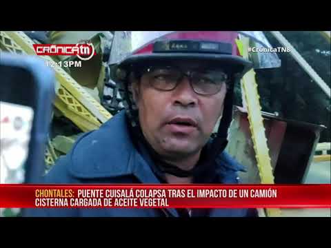Aparatoso colapso del puente Cuisalá, en Ctra. Juigalpa-Managua - Nicaragua