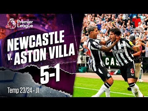 Newcastle v. Aston Villa 5-1 / J1 / Temp 23-24 | Premier League | Telemundo Deportes