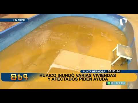Huaico destruye pared de complejo deportivo y afecta decenas de casas en Punta Hermosa (1/2)