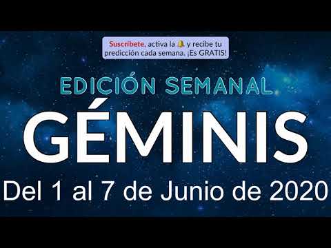 Horóscopo Semanal - Géminis - Del 1 al 7 de Junio de 2020