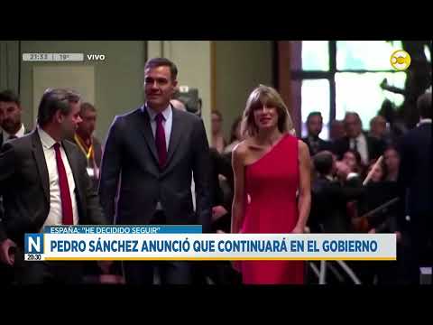 Pedro Sánchez anunció que continuará en el Gobierno ?N20:30?29-04-24