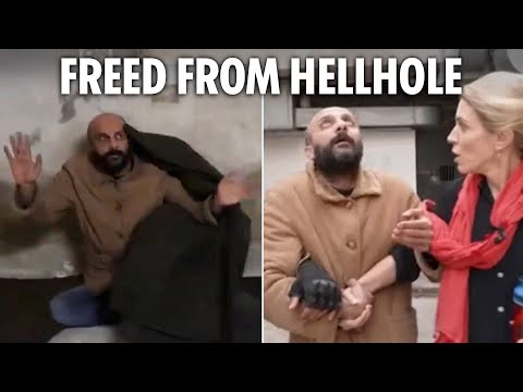 Incredible moment TV crew finds trembling Syrian prisoner who didn’t realise Assad had been toppled