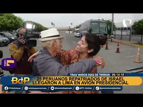 BDP 25 peruanos repatriados llegaron de Israel en avión presidencial