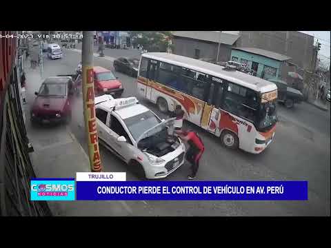 Trujillo:  conductor pierde el control de vehículo en av. Perú