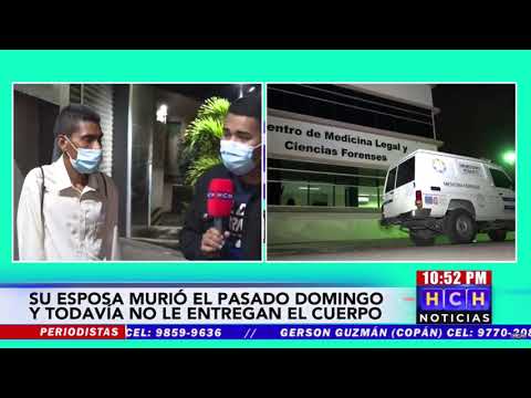 Hondureño lleva una semana esperando el cadáver de su esposa en las afueras de la Morgue Capitalina