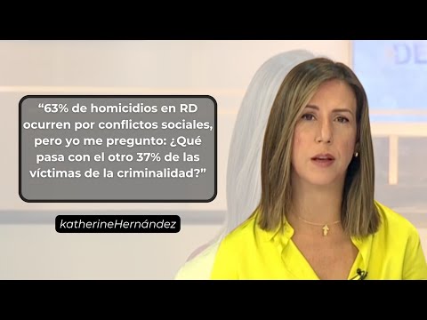 Katherine Hernández: 63% de homicidios en RD ocurren por conflictos sociales