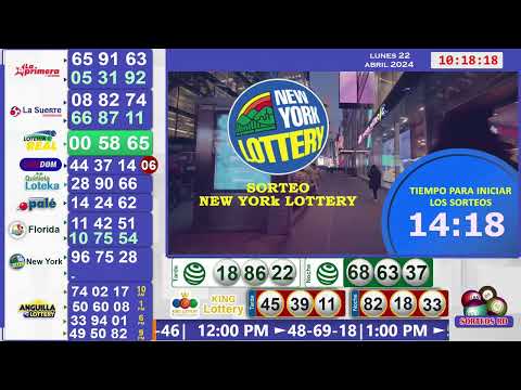 New York Lottery en vivo ?Lunes 22 de abril 2024 - 10:30 PM