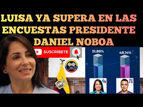 LUISA GONZÁLEZ YA SUPERA EN LAS ENCUESTAS PRESIDENCIALES CANDIDATO DERECHA DANIEL NOBOA NOTICIAS RFE