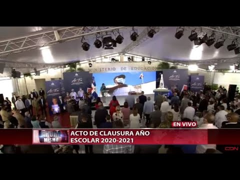 Presidente Luis Abinader encabeza acto clausura del Año Escolar 2020-21