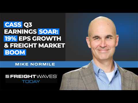 Video thumbnail for Cass Q3 Earnings Soar: 19% EPS Growth & Freight Market Boom