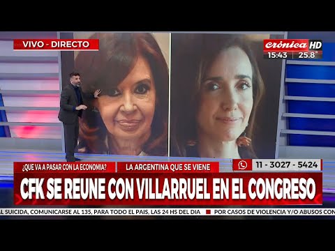 Cristina se reúne con Villaruel en el Congreso