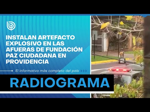 Instalan artefacto explosivo en las afueras de Fundación Paz Ciudadana en Providencia