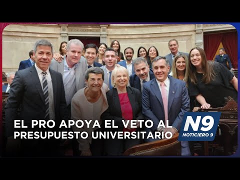 EL PRO APOYA EL VETO AL PRESUPUESTO UNIVERSITARIO - NOTICIERO 9